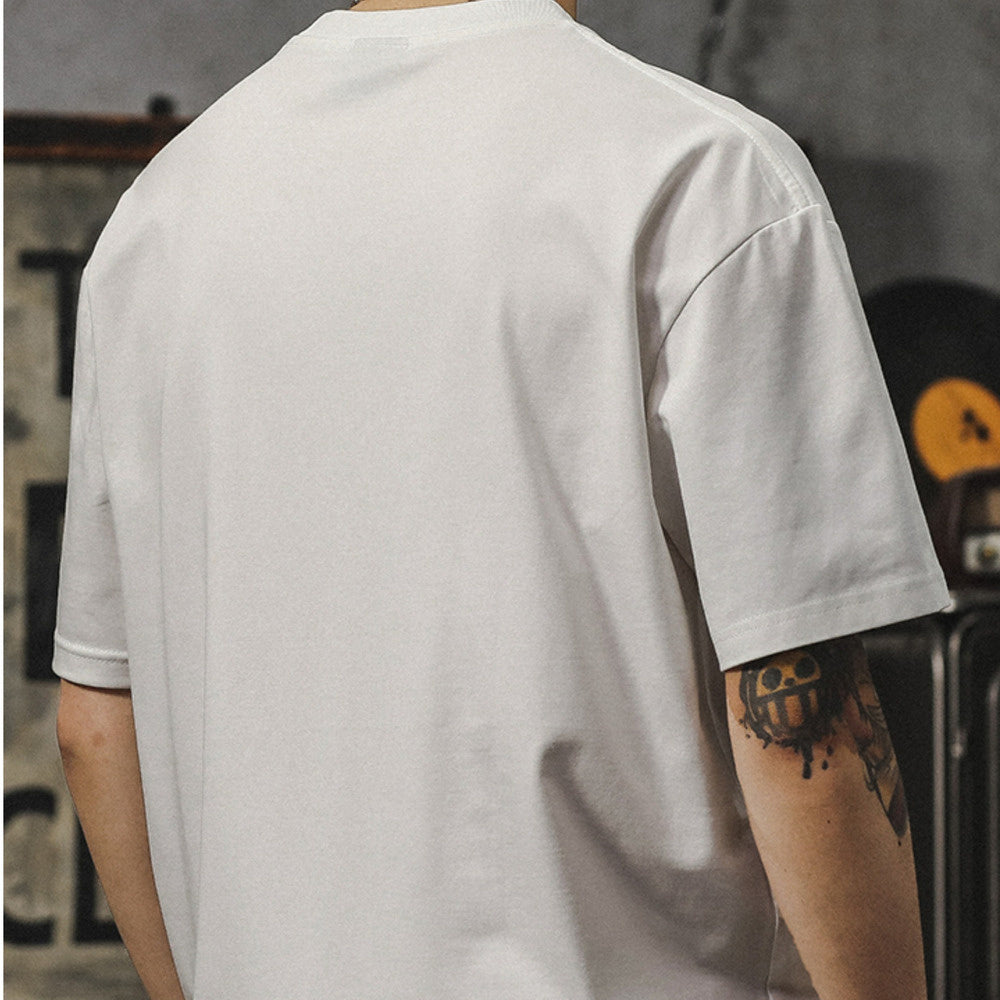 美式高街撞色冰絲速幹短袖男款立體字母印花T恤夏季透氣寬松半袖