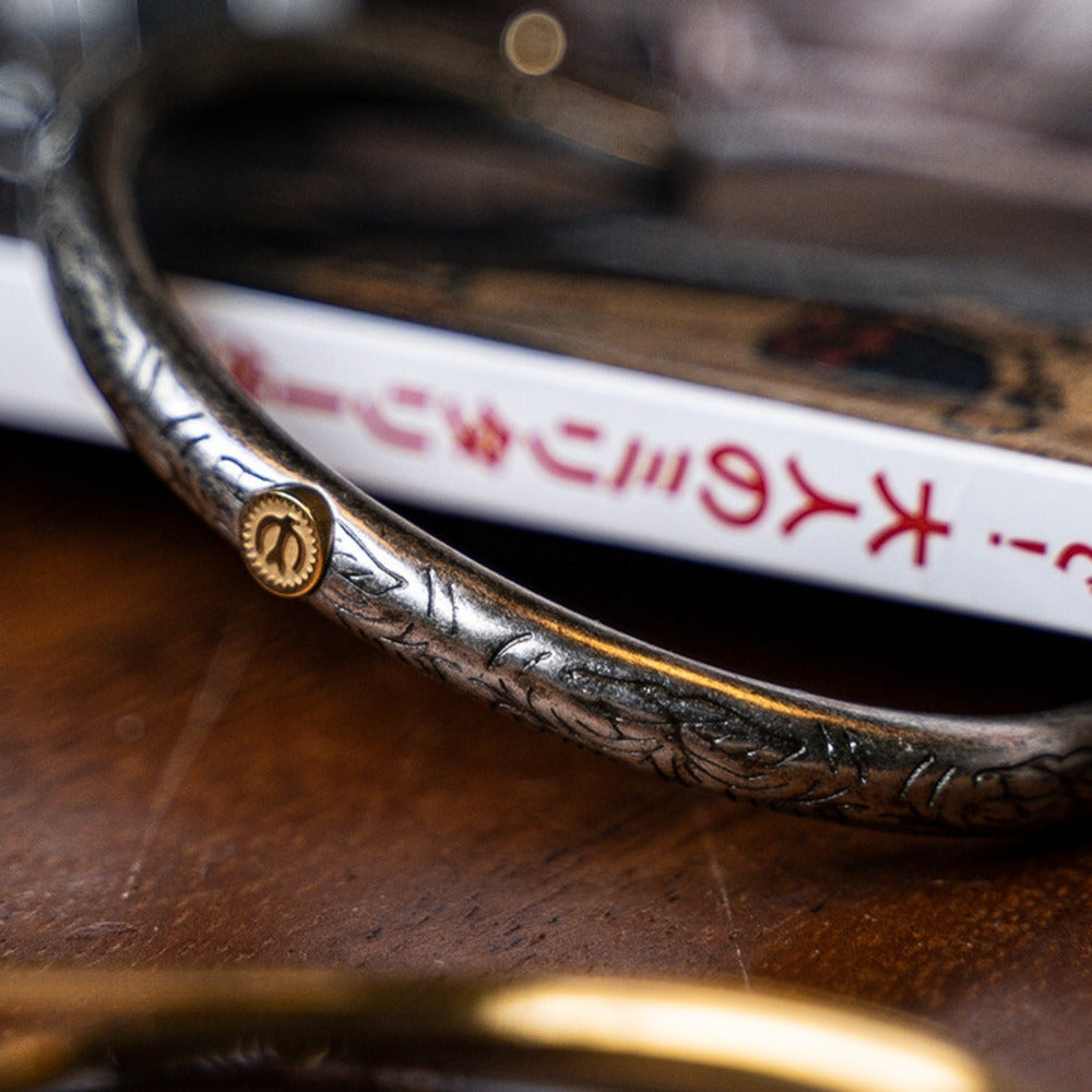 印第安民族風格小眾平價手環高喬復古風唐草金鷹手鐲