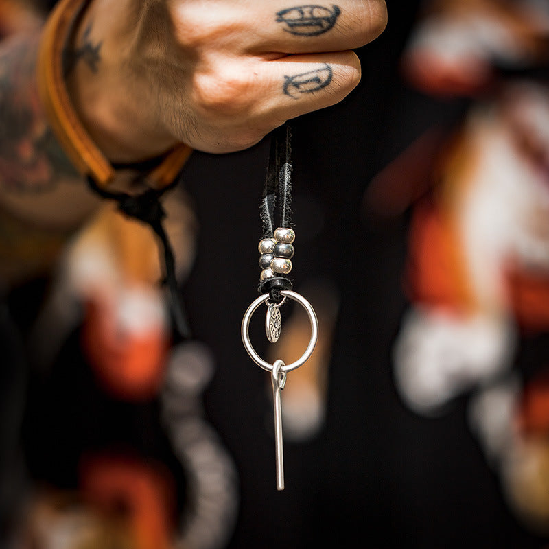 美式 M26 手雷拉环吊坠 纯银刻字钥匙项链