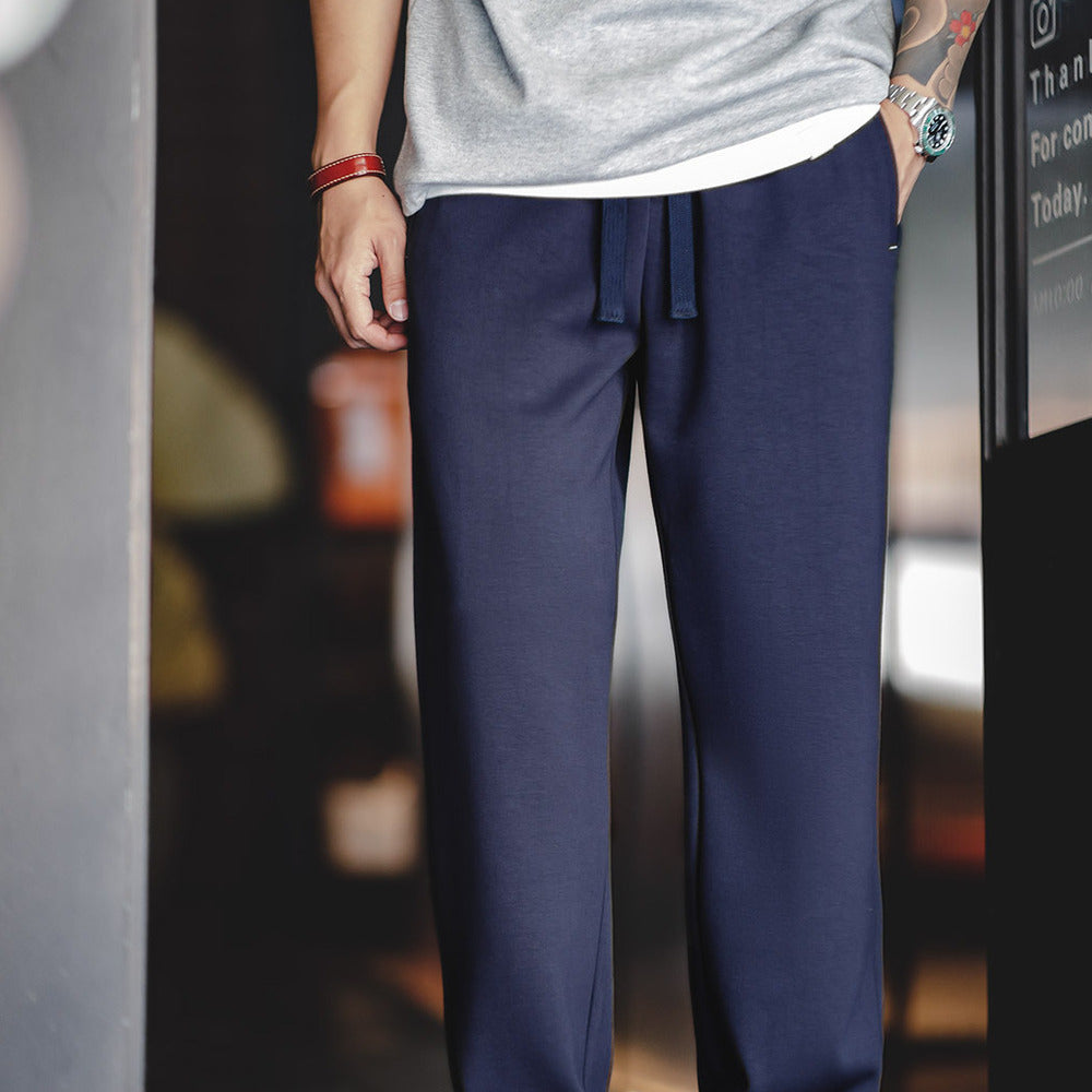 美式休閑空氣層衛褲cityboy寬松垂感抗皺彈力直筒褲