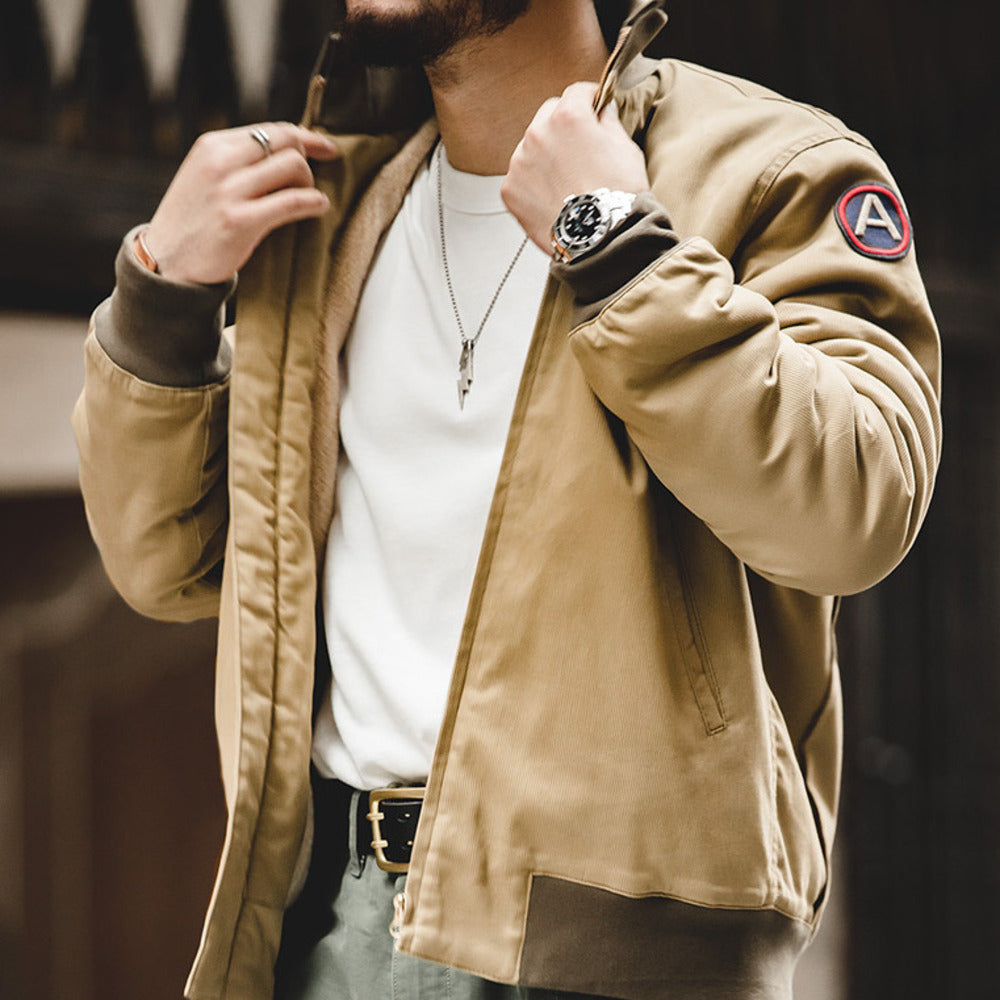 美式復古M1942坦克服棉衣夾克硬漢風立領棉服外套