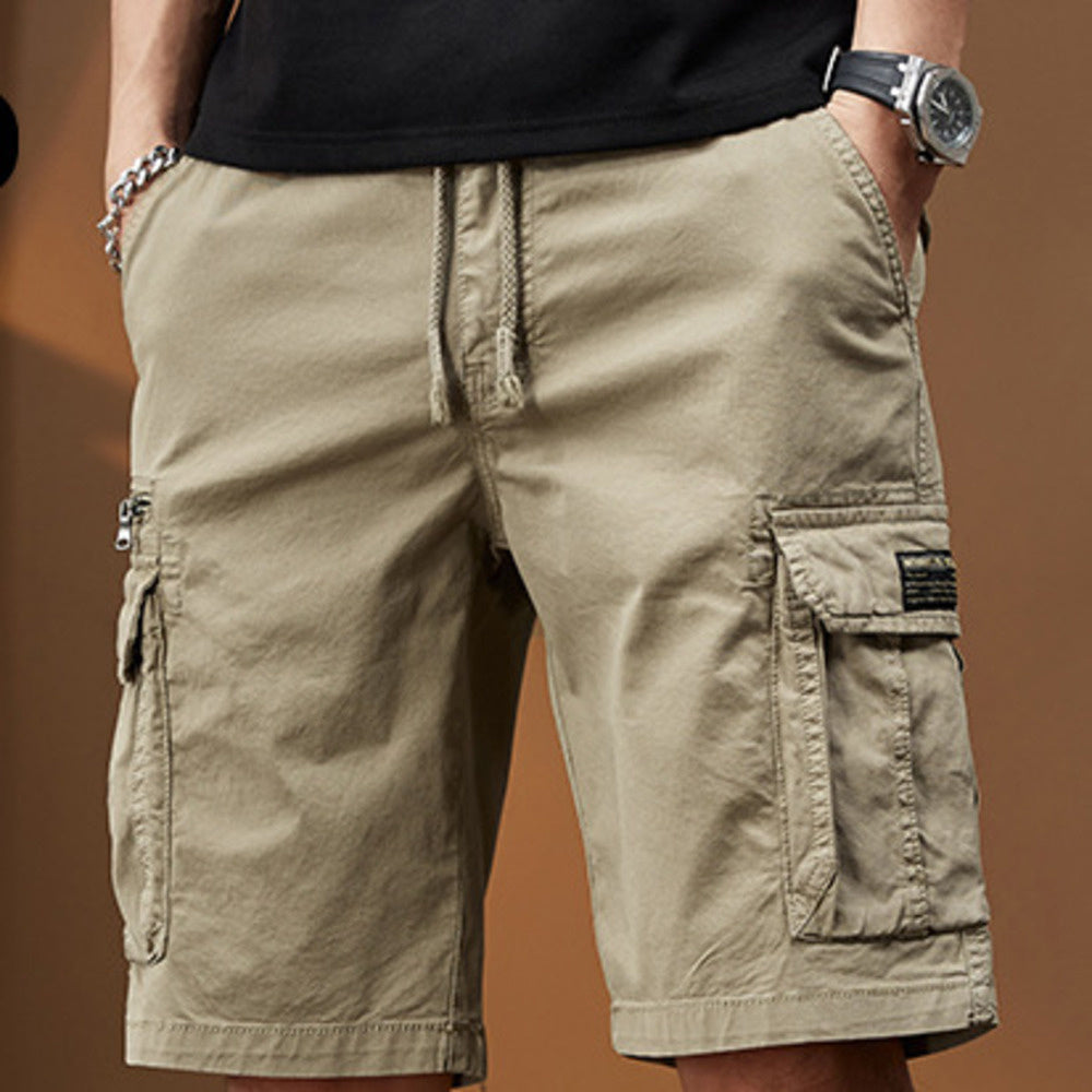 美式潮牌復古工裝短褲男士夏季寬松中褲2024新款休閑五分褲子