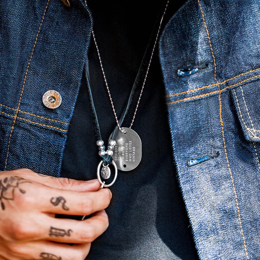 美式 M26 手雷拉环吊坠 纯银刻字钥匙项链