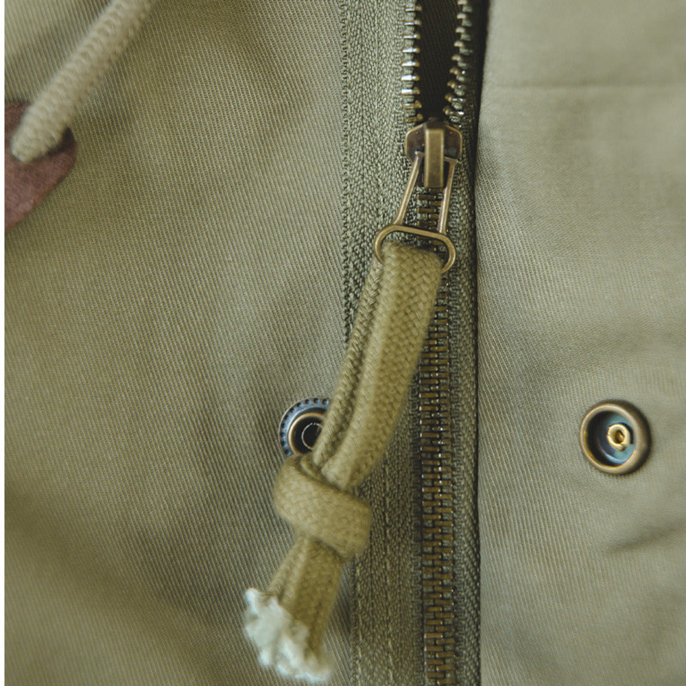 冬季美式復古M51魚尾風衣派克服棉衣中長款連帽