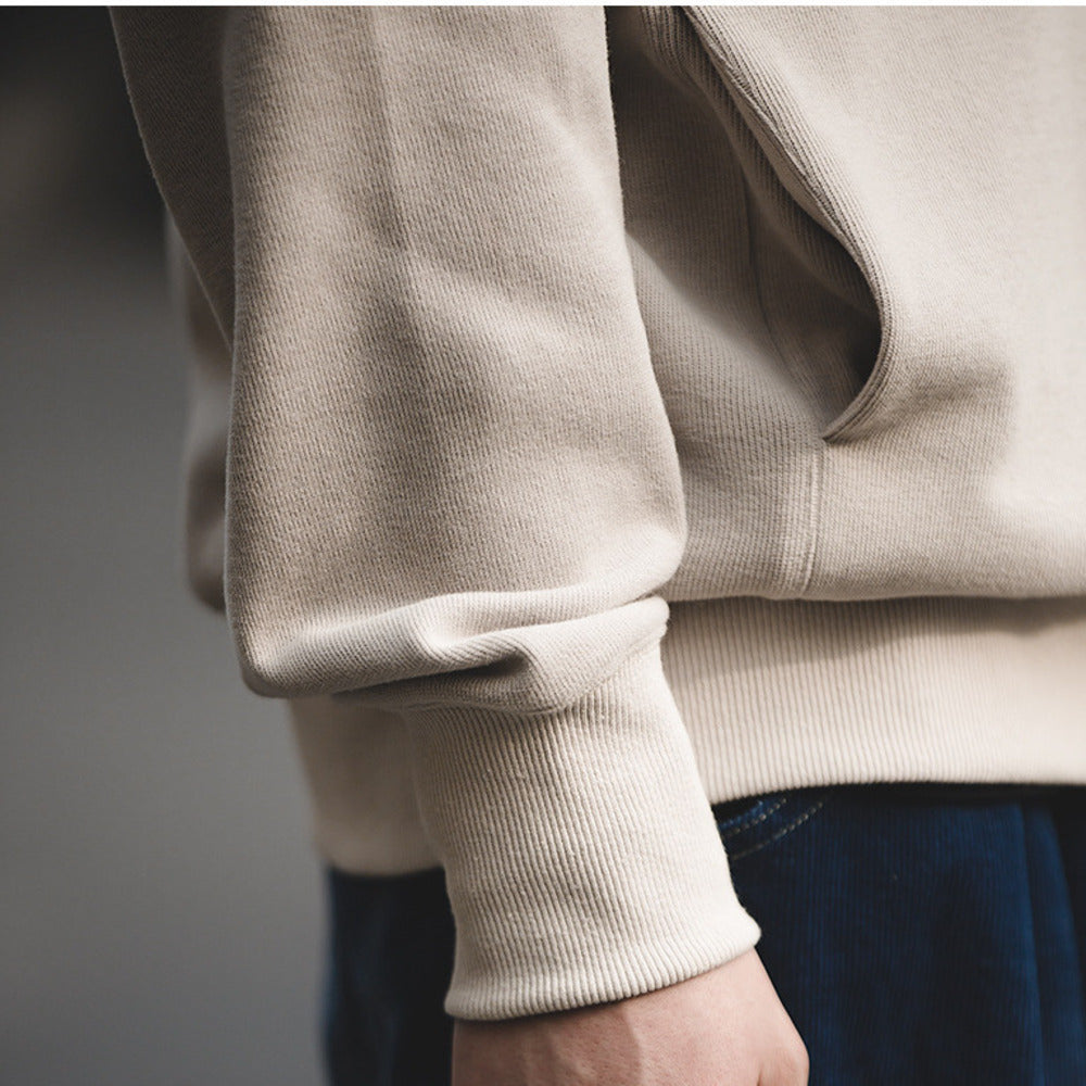 復古灰色連帽衛衣vintage阿美咔叽純色運動外套