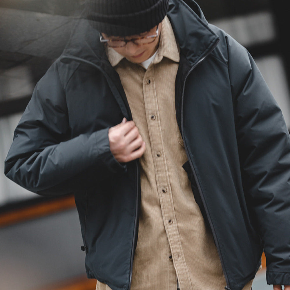 復古輕暖連帽羽絨服防風防寒保暖冬季外套