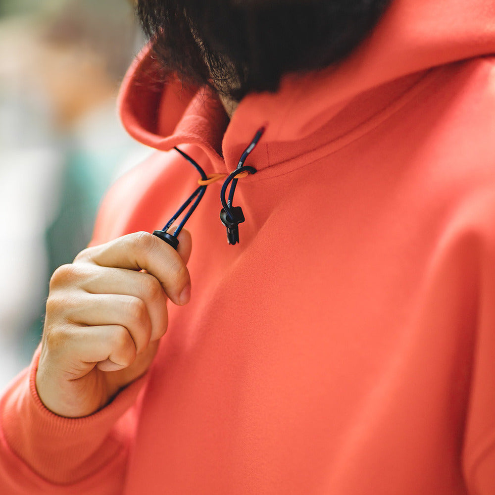 美式休閑毛呢連帽衛衣cleanfit廓形寬松套頭衫