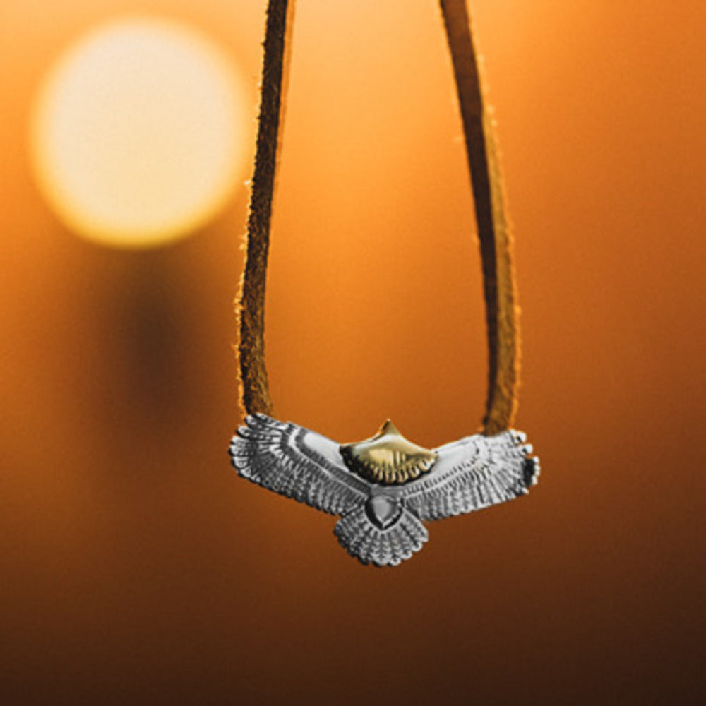 復古印第安飛鷹羽毛黃銅掛件項鏈手鏈飛鳥小吊墜配飾品