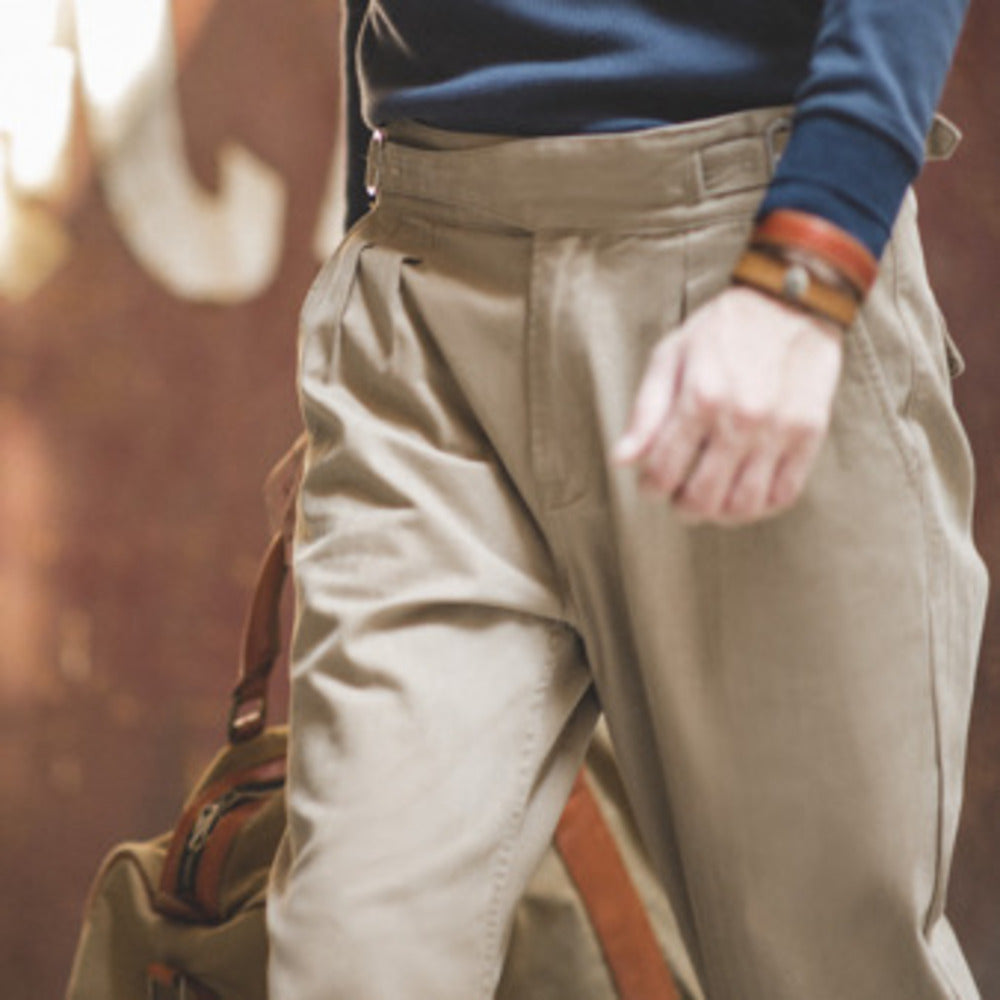 美式復古廓爾格軍褲庫爾喀直筒休閑西褲