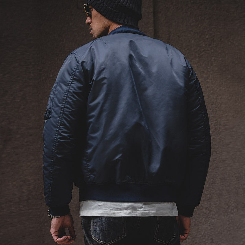 美式空中MA1飛行員夾克軍綠棉衣加厚襖子棉服棒球服