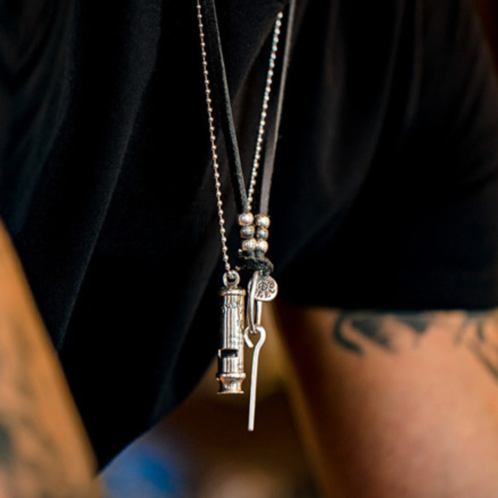 美式 M26 手雷拉环吊坠 纯银刻字钥匙项链