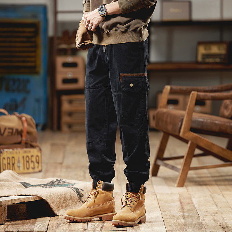 美式男士工装裤户外登山多口袋束脚裤