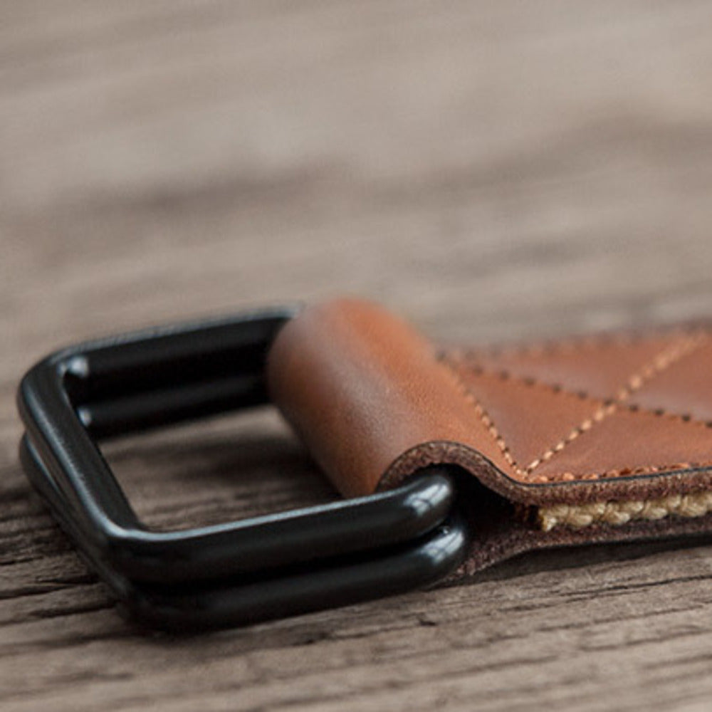 尼龙帆布双环扣编织阿美咔叽休闲皮带裤腰