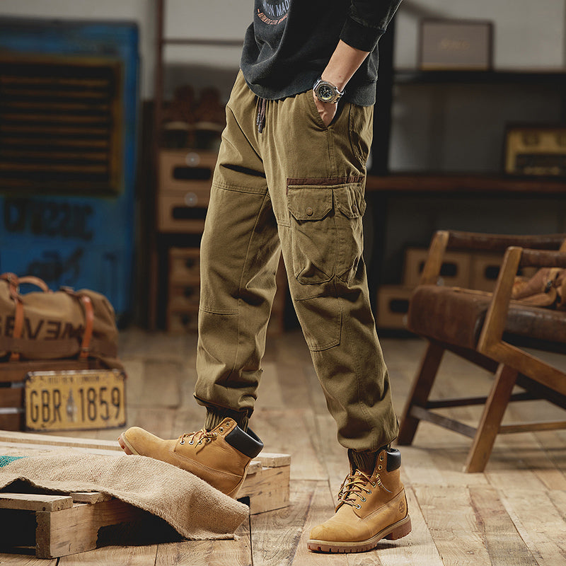 美式男士工装裤户外登山多口袋束脚裤