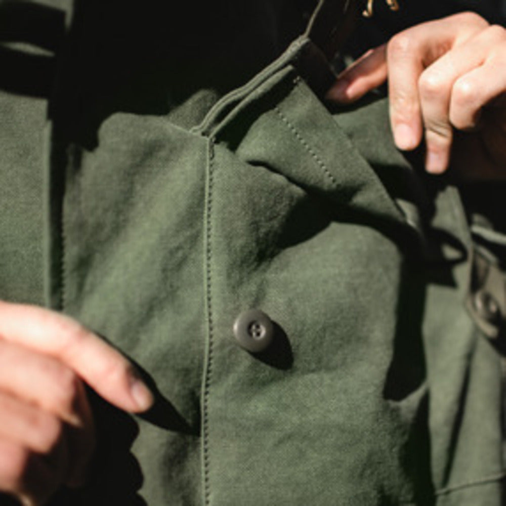 vintage瑞典機車夾克阿美咔叽復古獵裝軍綠色外套