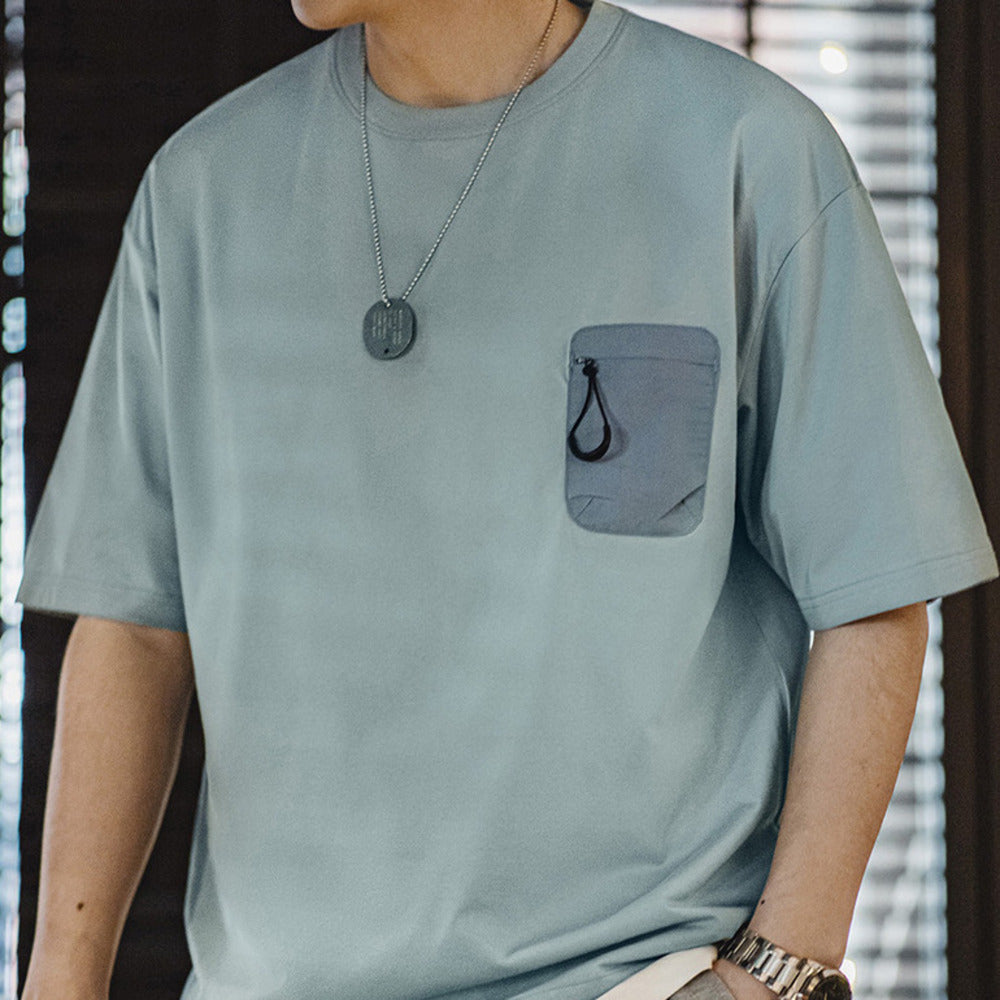 美式休閑Sorona涼感短袖T恤索羅娜透氣抗菌半袖體恤男夏