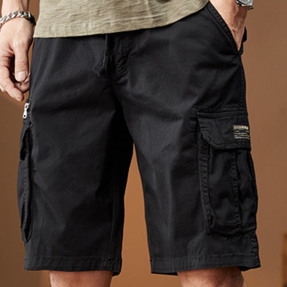 美式潮牌復古工裝短褲男士夏季寬松中褲2024新款休閑五分褲子