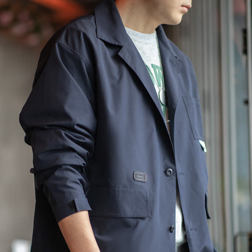 山系戶外多口袋夾克cityboy平駁領休閑百搭外套