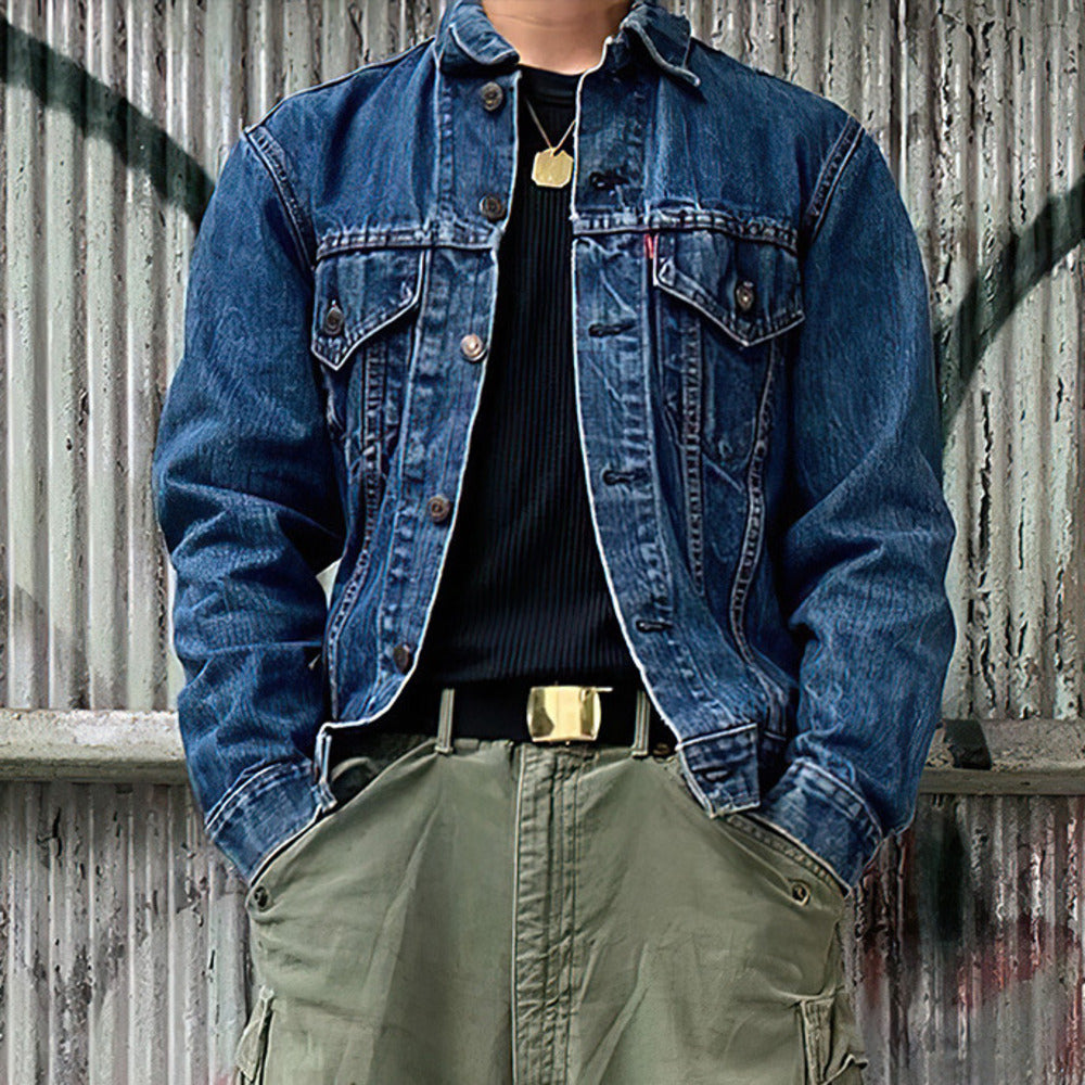 復古TYPE III原色牛仔夾克機車修身外套