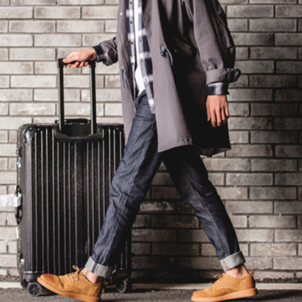 男鞋夏季新款英倫風棕色板鞋百搭大頭休閒皮鞋潮低幫工裝鞋