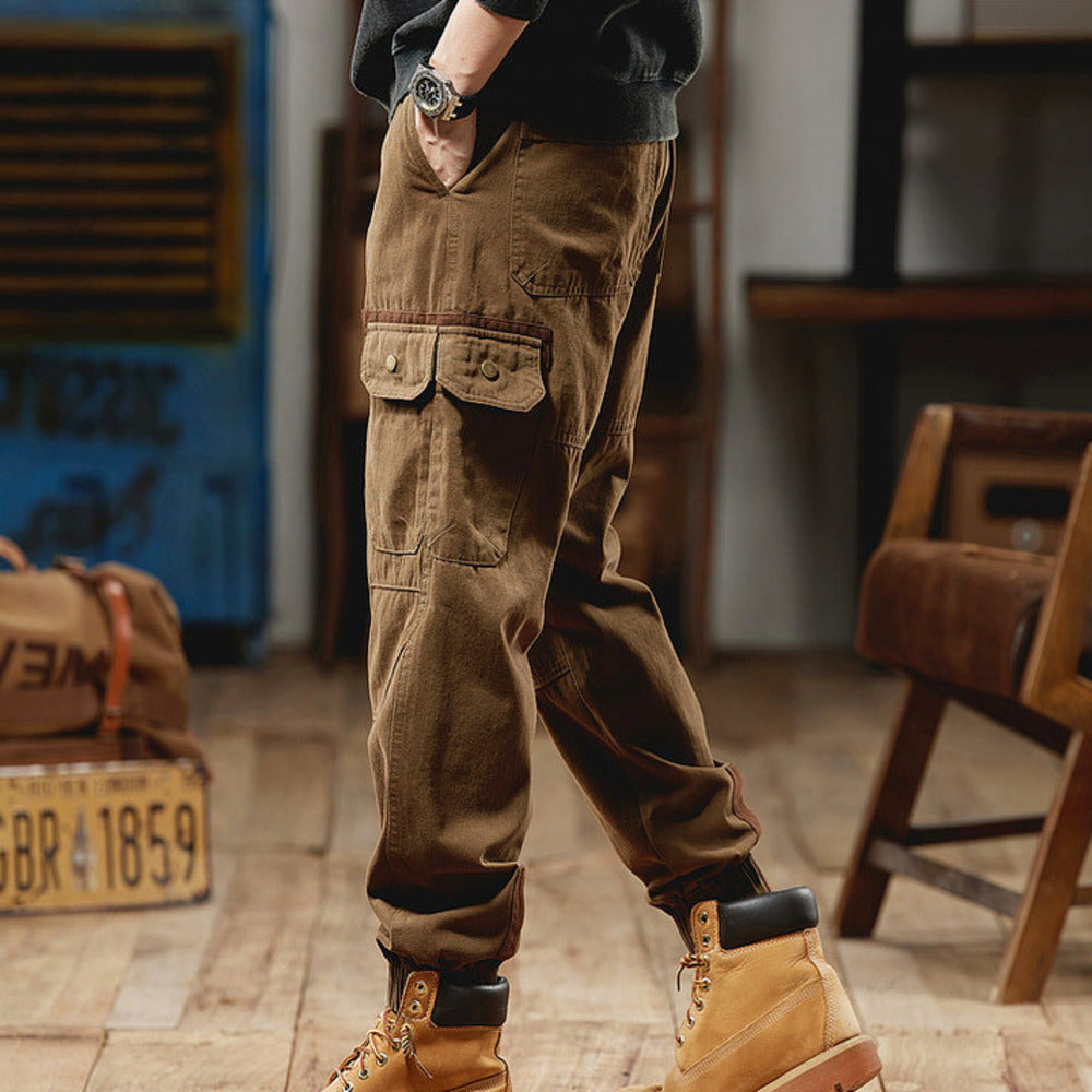 美式男士工装裤户外登山多口袋束脚裤