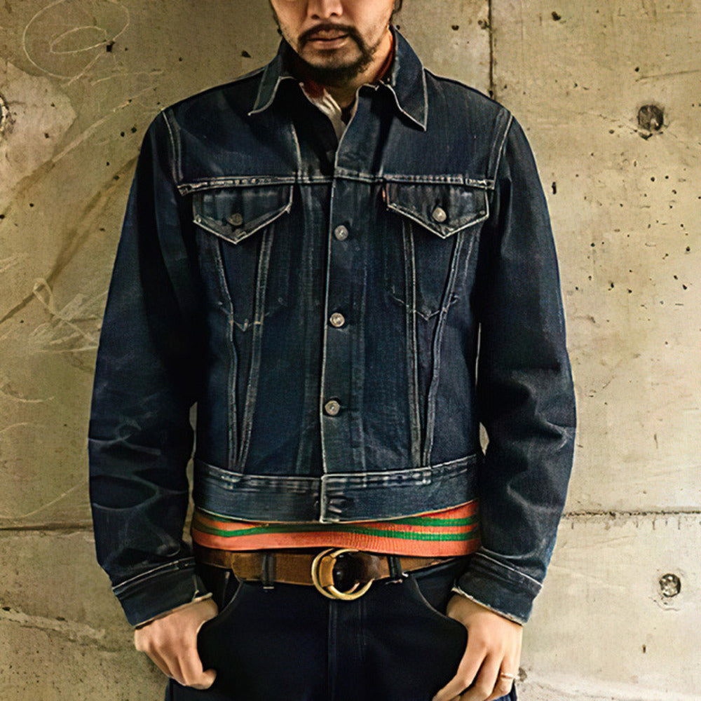 復古TYPE III原色牛仔夾克機車修身外套