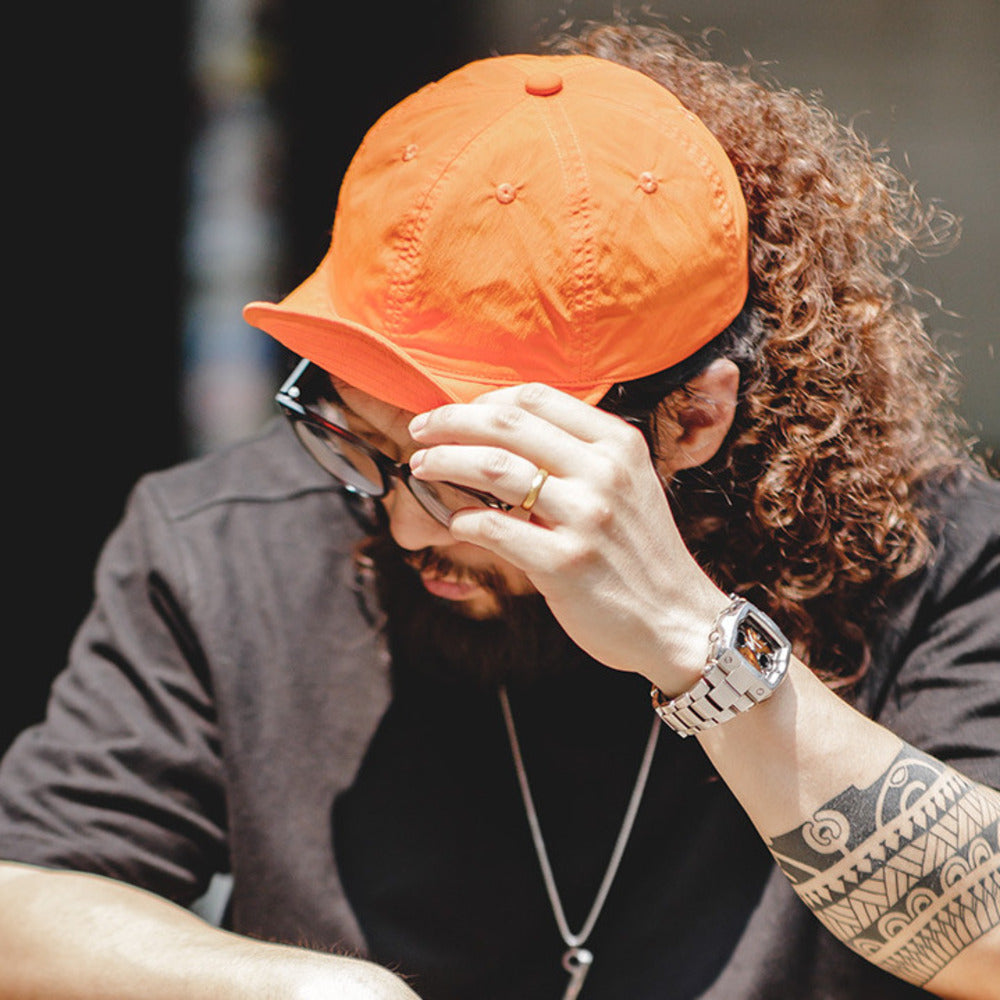 山系戶外輕薄翻檐棒球帽遮陽休閑寬檐帽平檐鴨舌帽