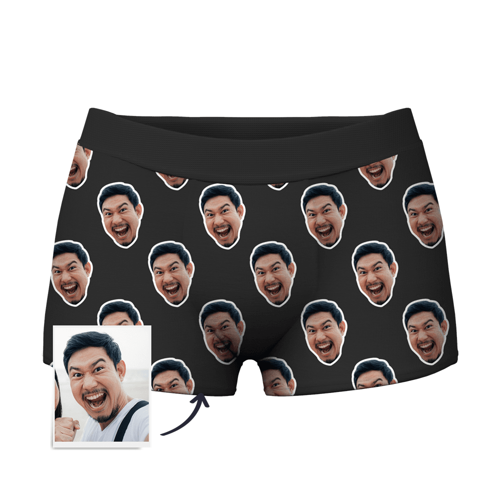 誕生日プレゼント-カスタムフェイスボクサーパンツ-写真入り可能なオリジナル下着