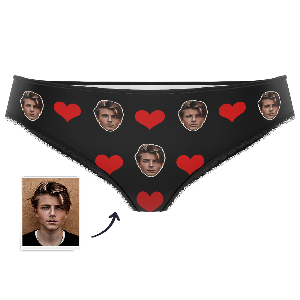 Custom Heart Face Panties -Myfacesocksjp