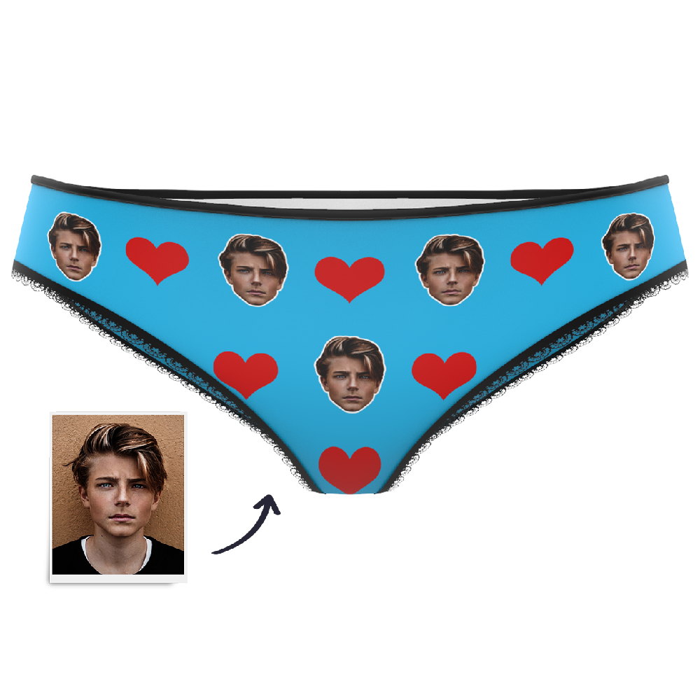 Custom Heart Face Panties -Myfacesocksjp