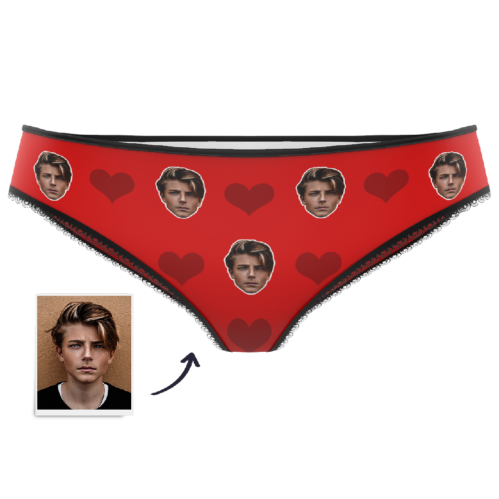 Custom Heart Face Panties -Myfacesocksjp