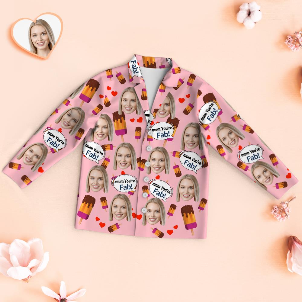 カスタムフェイスパジャマ-パーソナライズされた写真パジャマセット母の日プレゼント