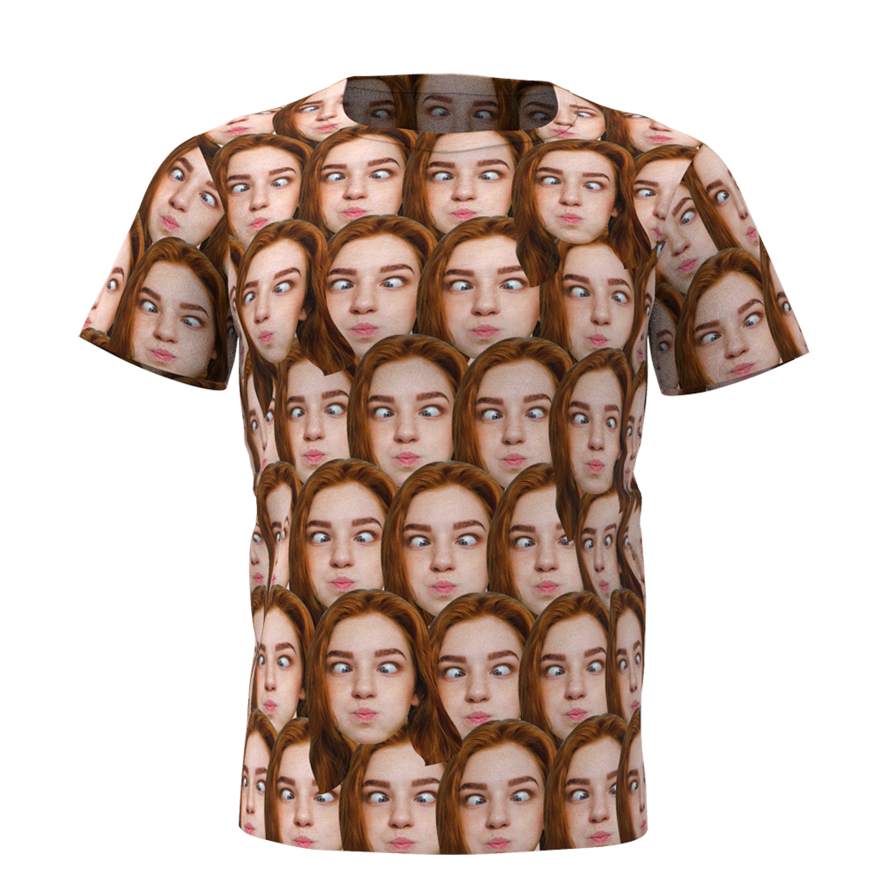 カスタムフォトTシャツ-写真入り可能なオリジナルTシャフェイスマッシュクリスマスプレゼント