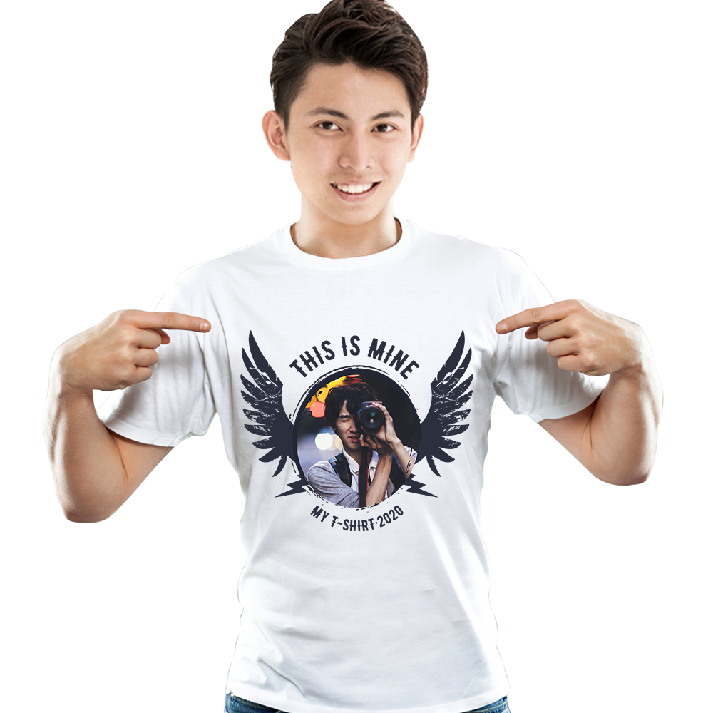 カスタムフェイスTシャツ-写真入り名入れ可能なオリジナルTシャツ‐オーダーTシャツ