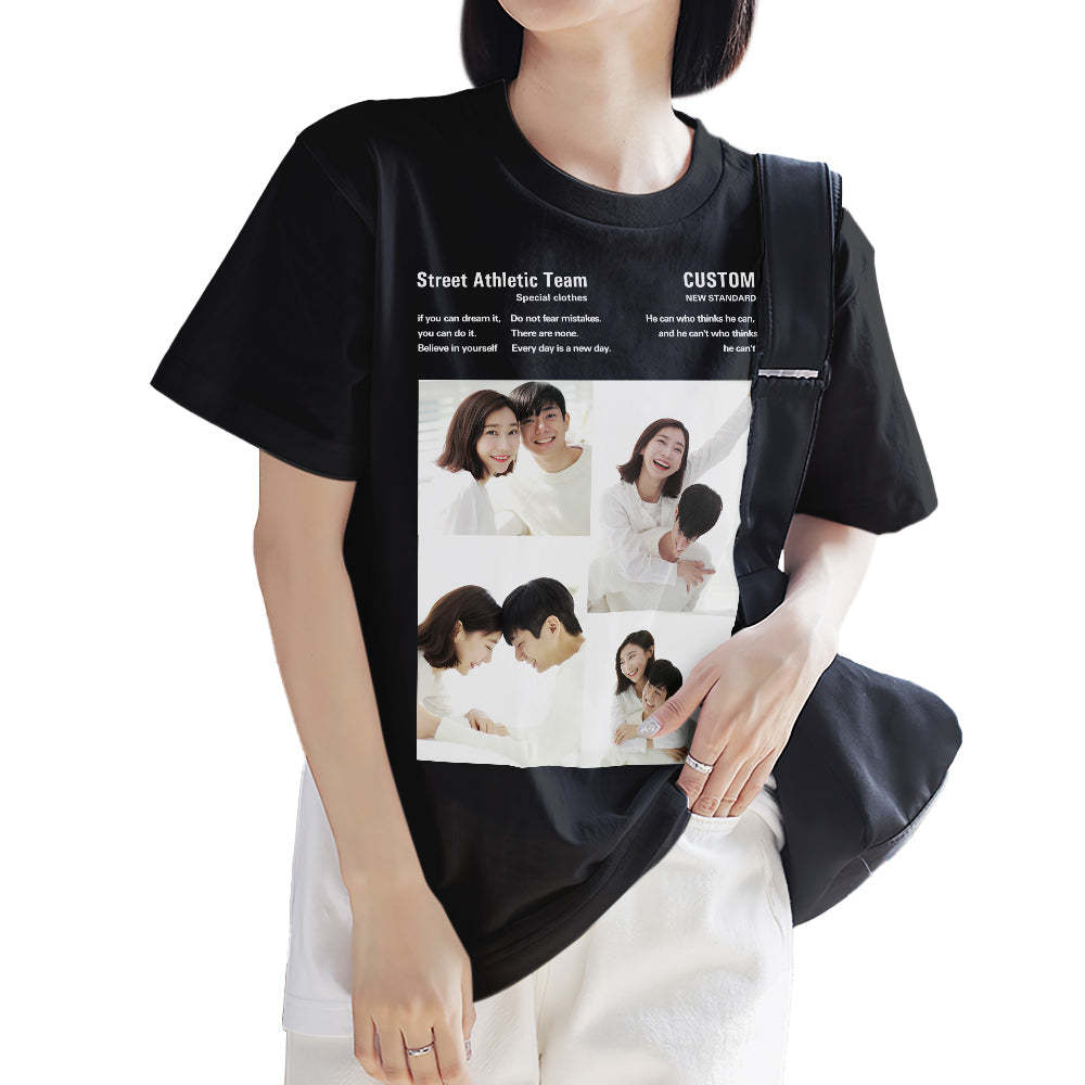 カスタムフォトTシャツ - 写真4枚入れ可能なT-SHIRTプレゼント