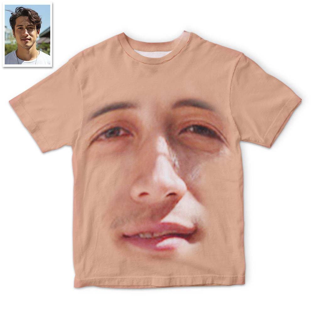 カスタム顔Tシャツ-顔の写真入り可能な男女兼用オリジナル面白いTシャツ友達へのプレゼント