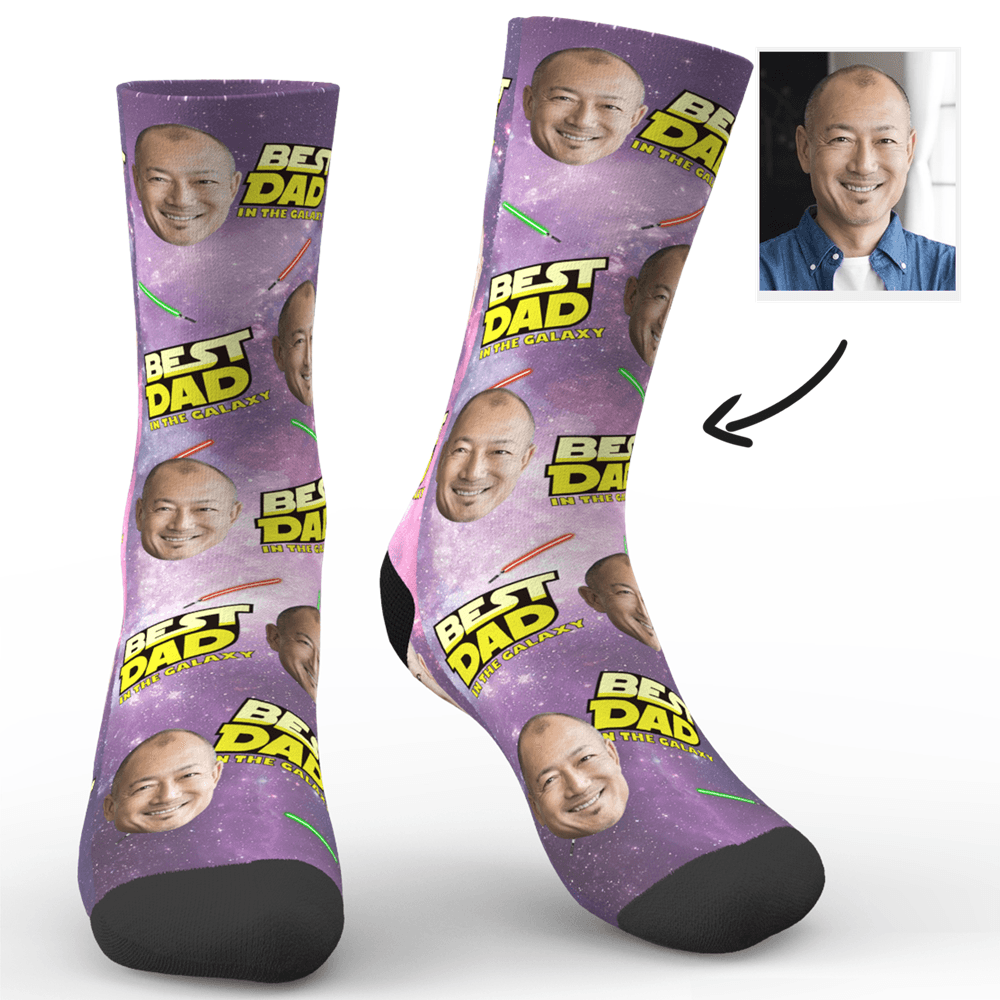 父の日プレゼント-カスタムフェイスソックス-写真入り可能なオリジナル靴下-父の日ギフトベストお父ちゃん！