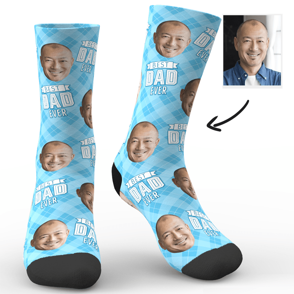 父の日プレゼント-カスタムフェイスソックス-写真入り名入れ可能なオリジナル靴下父の日のプレゼント最高のパパへ