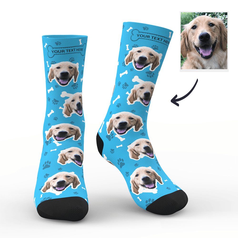 カスタムフェイスソックス-写真入り可能なオリジナル靴下ペットへのプレゼント愛犬へ