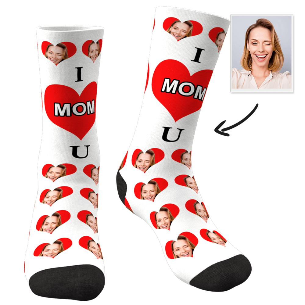 Custom Photo Socks I Love Dad - MyFaceSocks