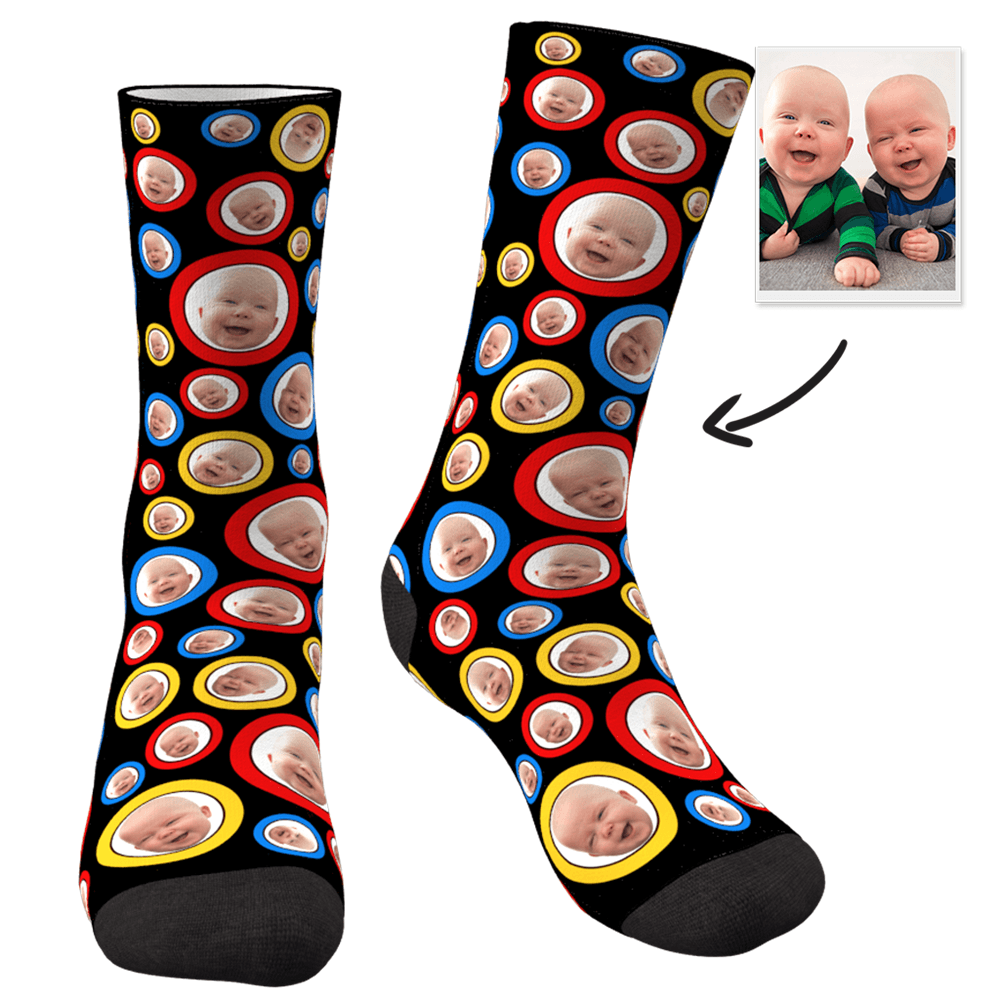 Custom Photo Socks Circle Yourself - MyFaceSocks