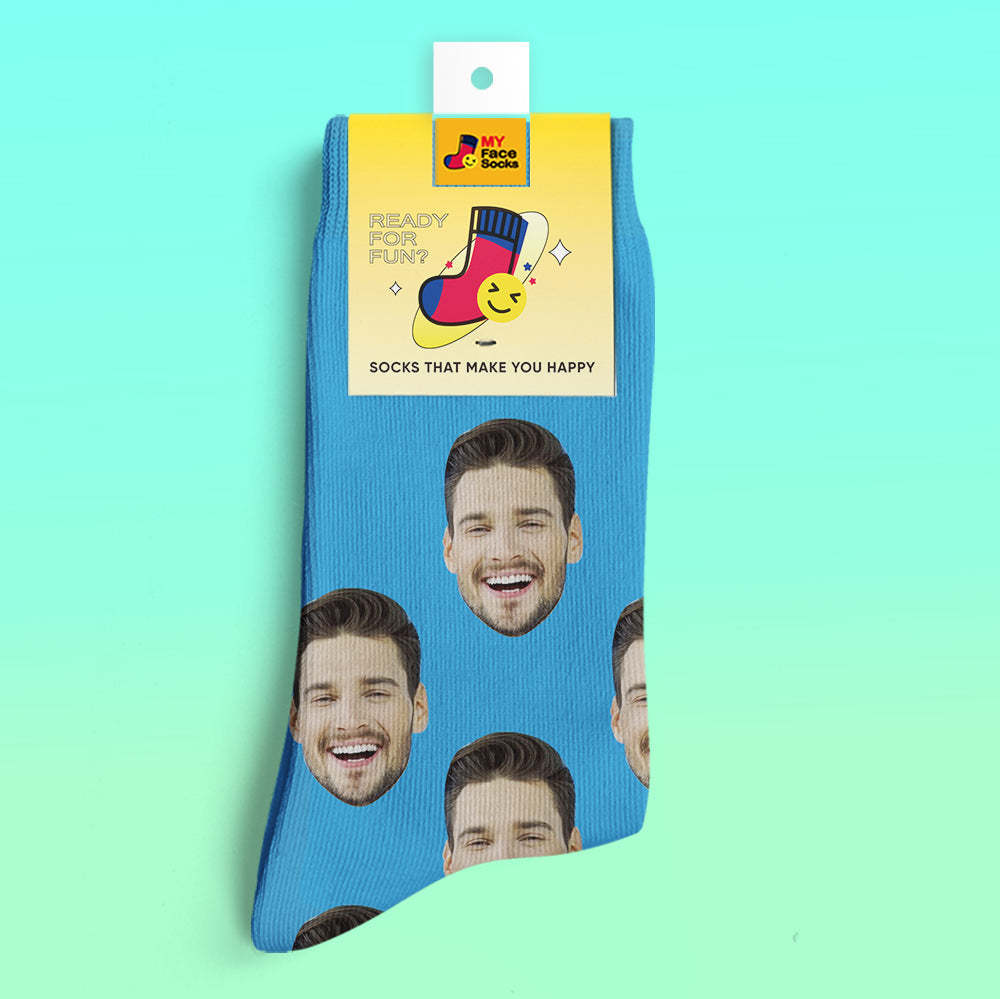 カスタム3Dデジタル印刷ソックス-写真入れ可能な靴下プレゼント-カラフル