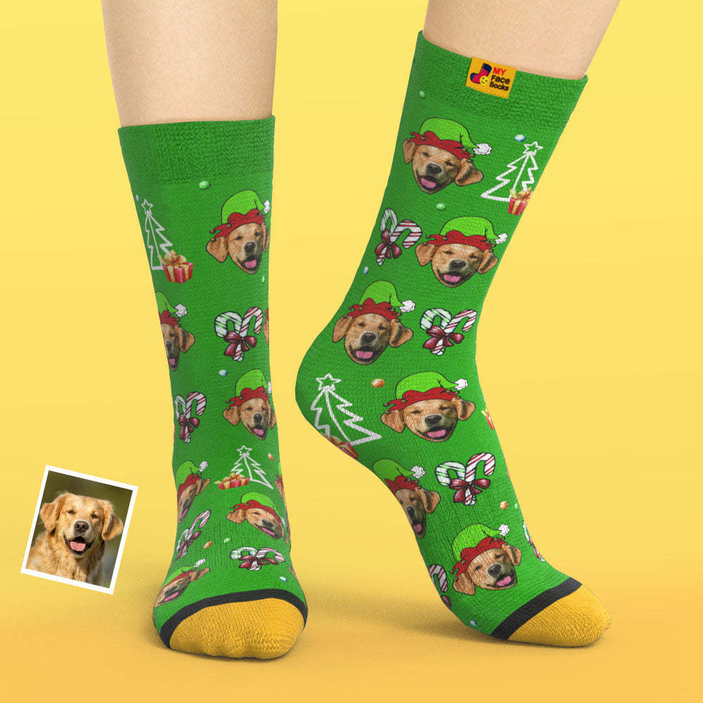 カスタム3Dデジタル印刷ソックス-写真入れ可能な靴下-ペットの愛好へのギフト