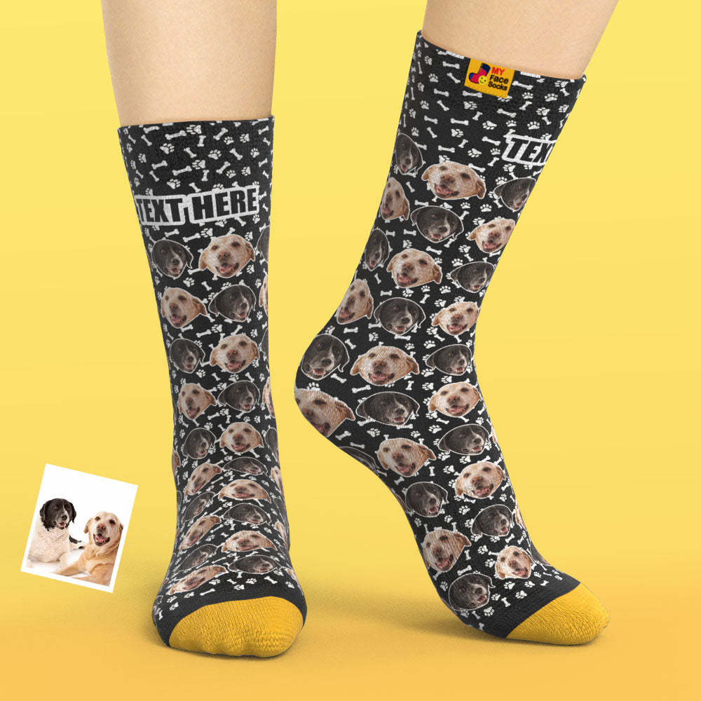カスタム3Dデジタル印刷ソックス-2 つの顔入れ可能な靴下