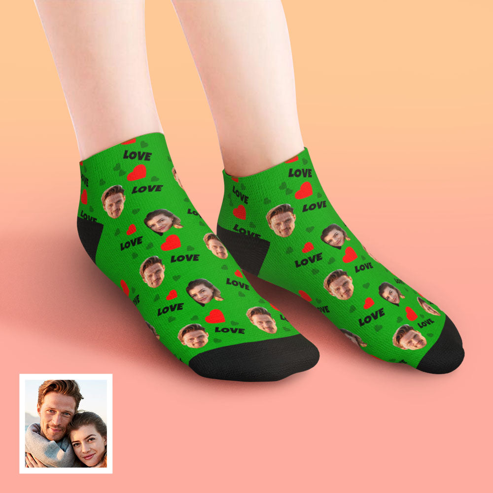 カスタム写真入れ可能なくるぶしソックス家族へのプレゼント