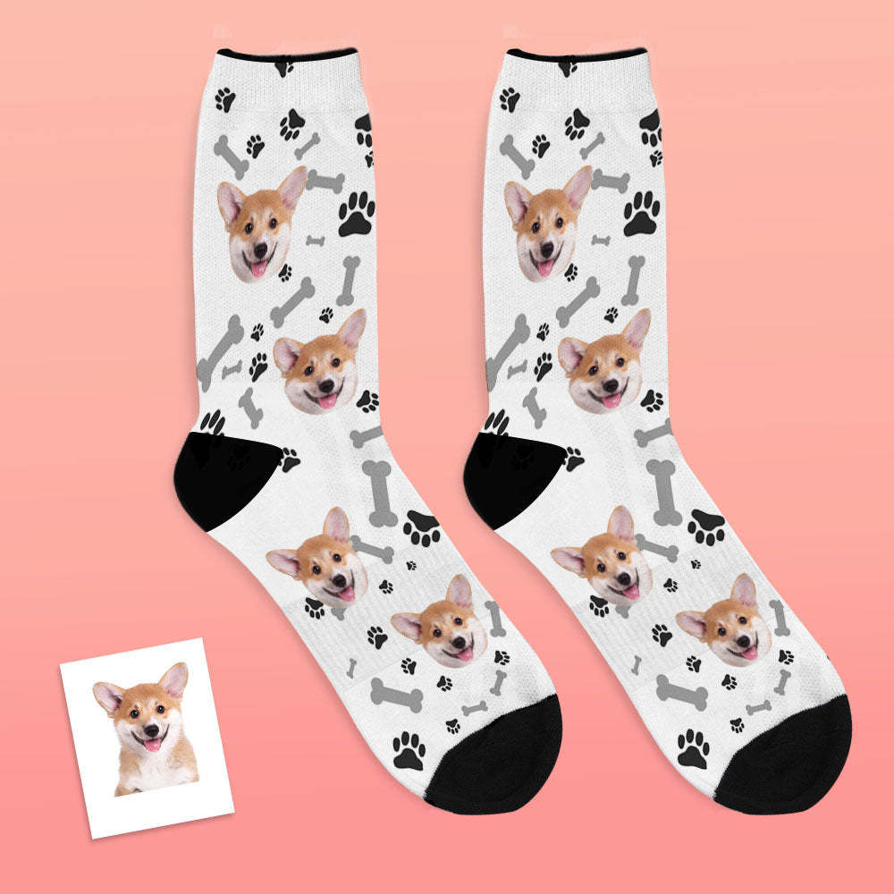 カスタムフェイスソックス-写真入り可能なオリジナル靴下ペットへのバレンタインプレゼント愛犬印