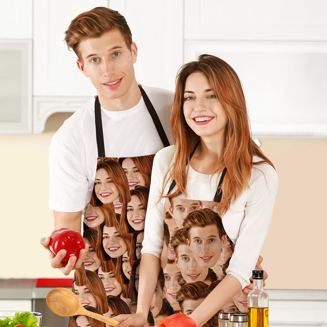 Custom Face Mash Photo Apron