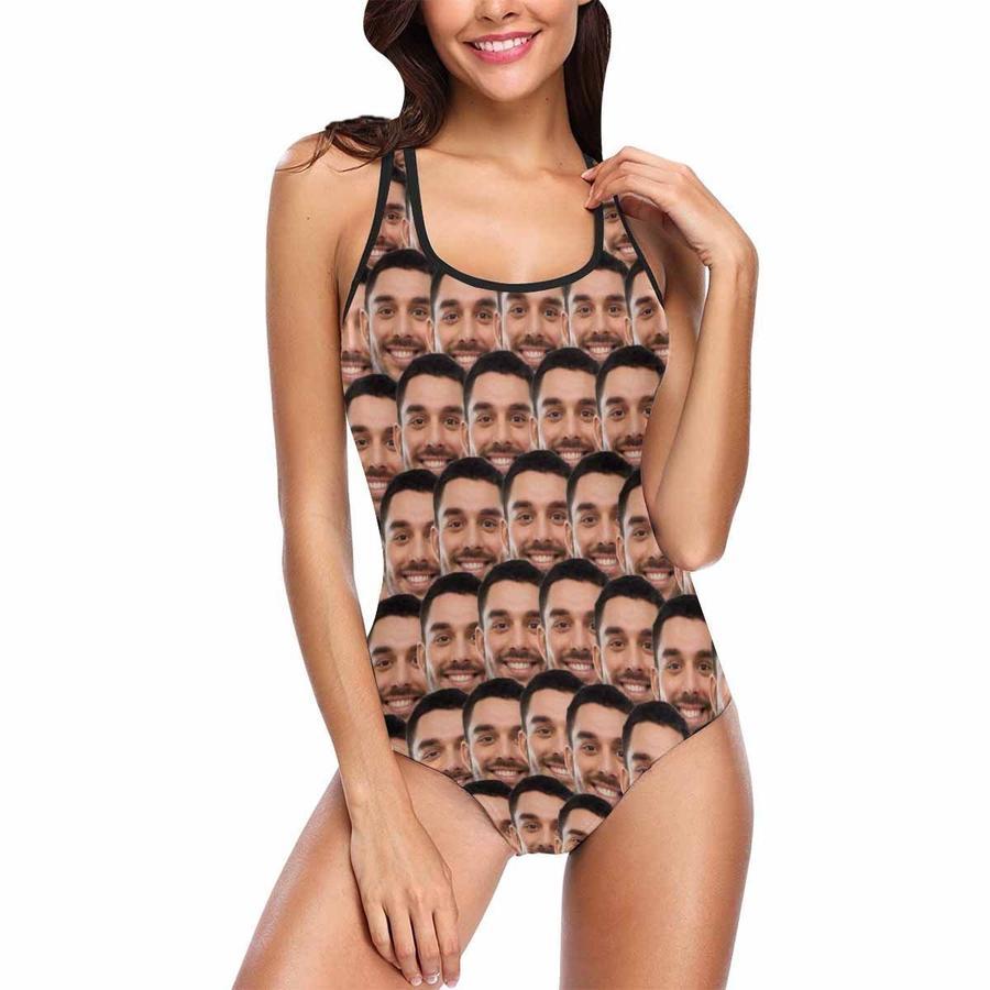 Custom Face Photo Women's One Piece Sexy Swimsuit - MyFaceSocksAu