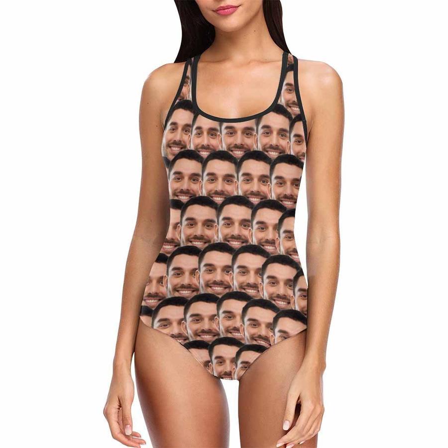 Custom Face Photo Women's One Piece Sexy Swimsuit - MyFaceSocksAu