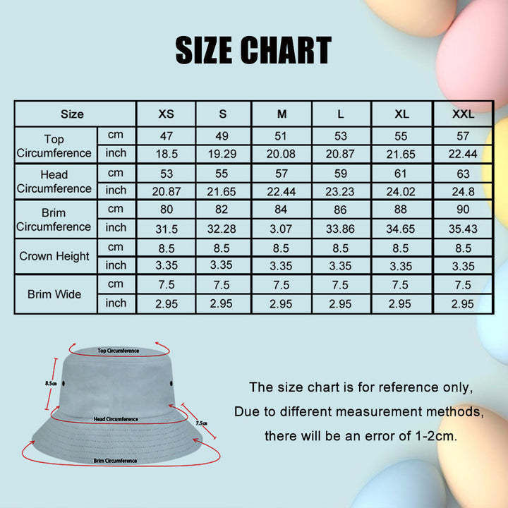 Custom Bucket Hat Unisex Face Bucket Hats Personalised Photo and Name Summer Blue Hats - MyFaceSocksAu